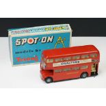 Boxed Triang Spot On 1/42 scale 145 L.T. Routemaster diecast model in red, diecast fair to gd with