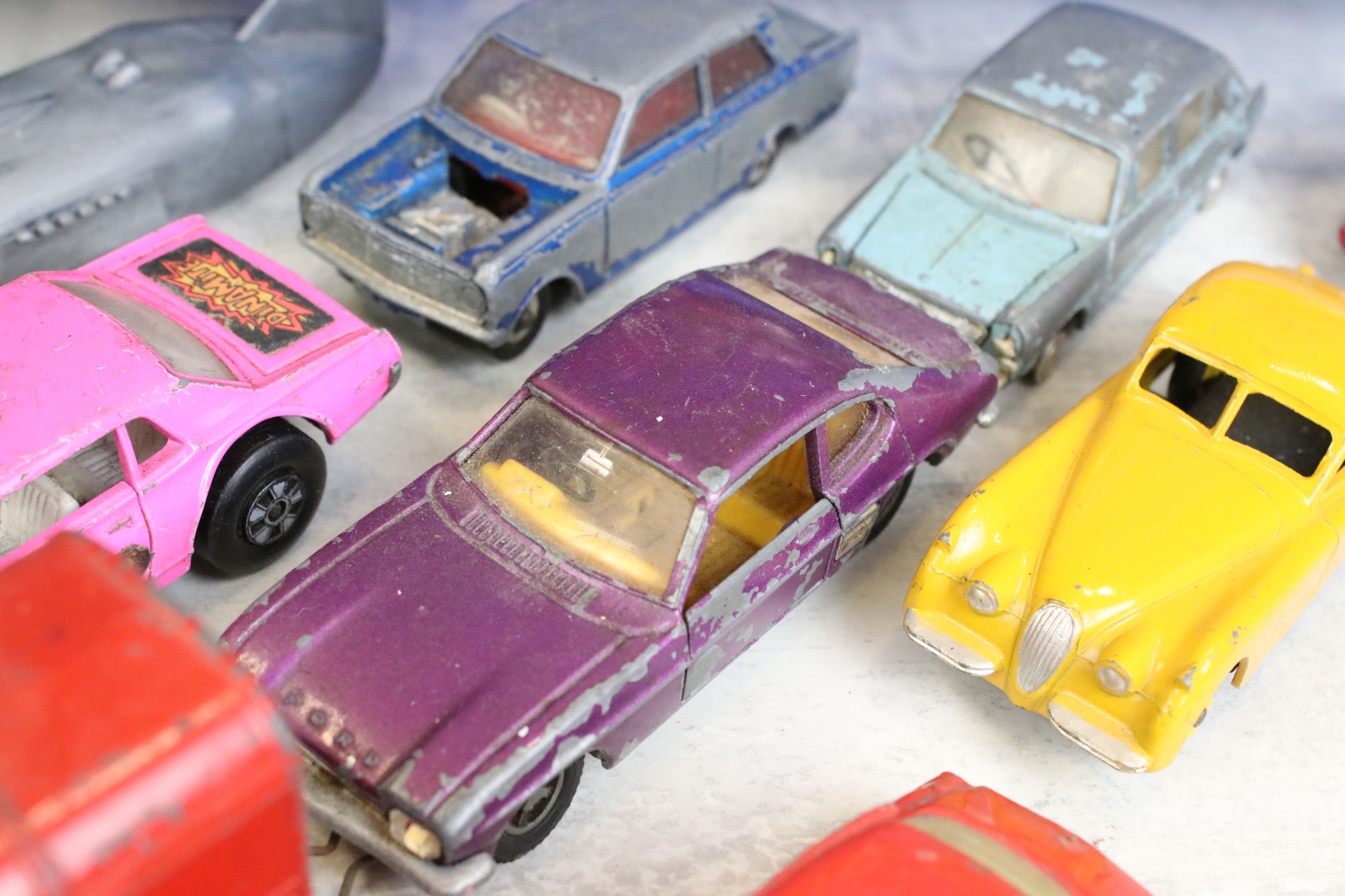 Over 110 Play worn diecast models, mainly mid 20th C, to include Dinky, Corgi, Matchbox and Crescent - Image 5 of 11