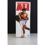 Boxed Denys Fisher 1976 Muhammad Ali boxing action figure with accessories and instructions, gd box,