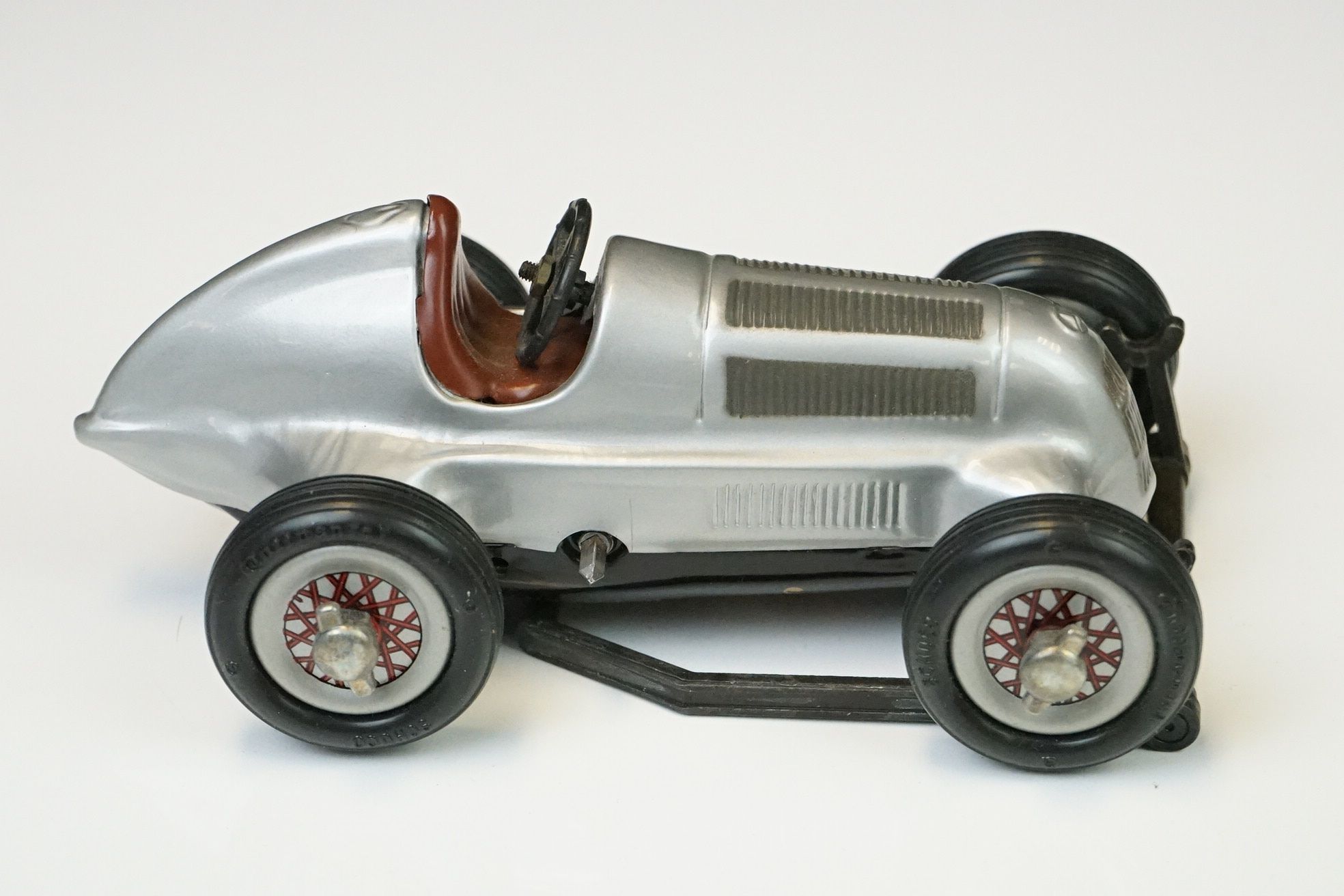 Boxed Schuco Studio Mercedes Grand Prix 1936 tinplate clockwork model, with key & accessories (model - Image 12 of 20