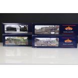 Four boxed Bachmann Blue Riband OO gauge locomotives to include 32825 Ivatt Class 2MT 2-6-0 46521 BR