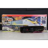 Boxed Hornby OO gauge R1013 Eurostar train set, appears complete (track unchecked), with poor box,