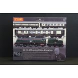 Boxed ltd edn Hornby R3300 Sir Winston Churchill's Funeral Train Pack, completye with certificate