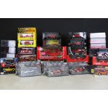 Over 40 boxed / cased diecast models, mainly Ferrari related, to include Minichamps, Burago,