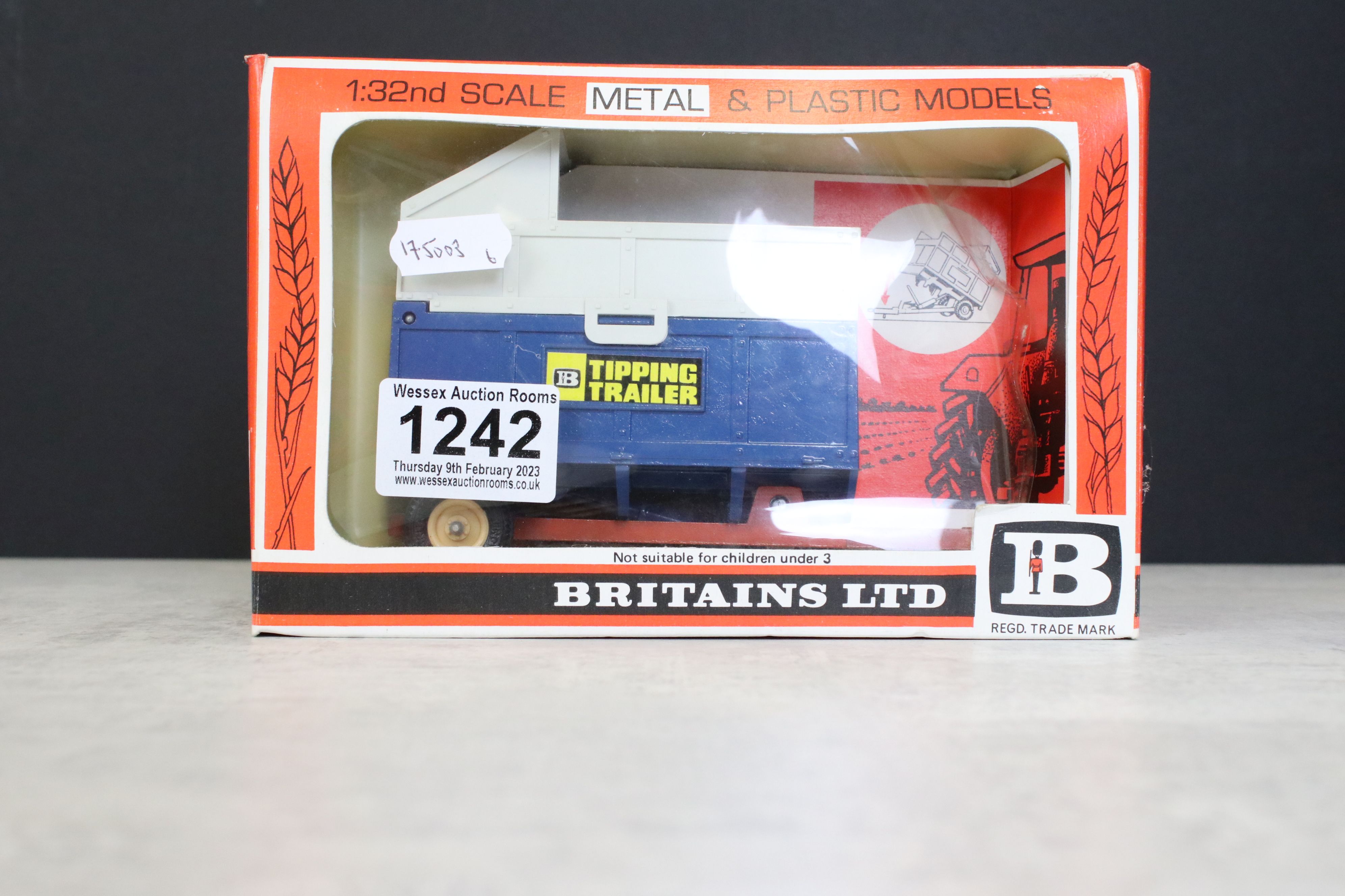 Six boxed Britains diecast metal and plastic agricultural models, to include 9563 Vacuum Tanker, - Image 6 of 9