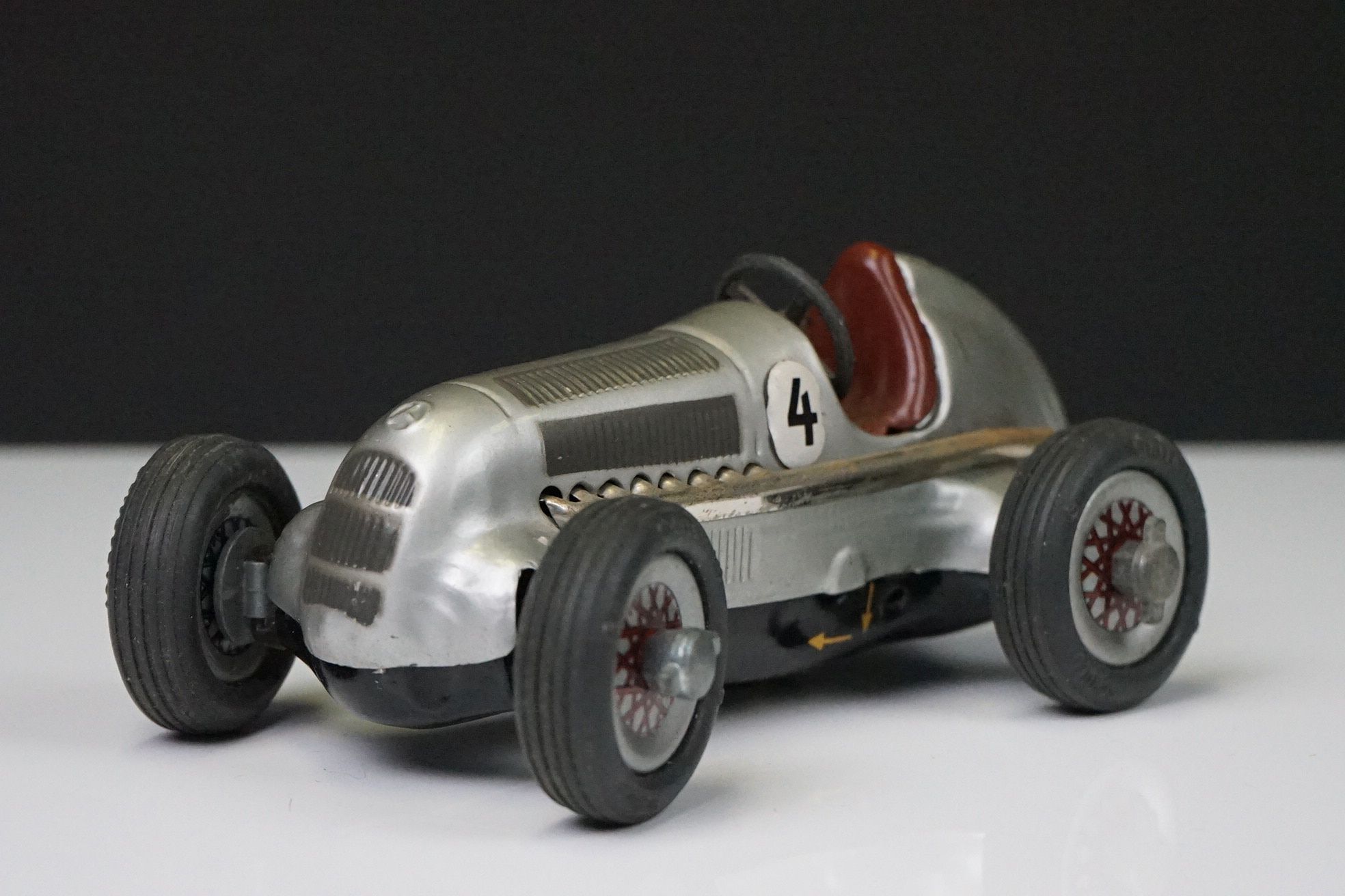 Boxed Schuco Studio Mercedes Grand Prix 1936 tinplate clockwork model, with key & accessories (model - Image 2 of 20