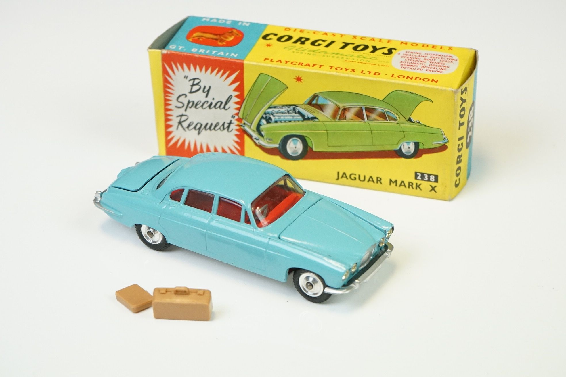 Two boxed Corgi By Special Request diecast models to include 238 Jaguar Mark X in pale blue with red - Image 2 of 22