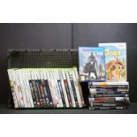 Retro Gaming - 32 Cased video games to include 22 x Xbox 360 games (sealed Rage, Batman Arkham City,