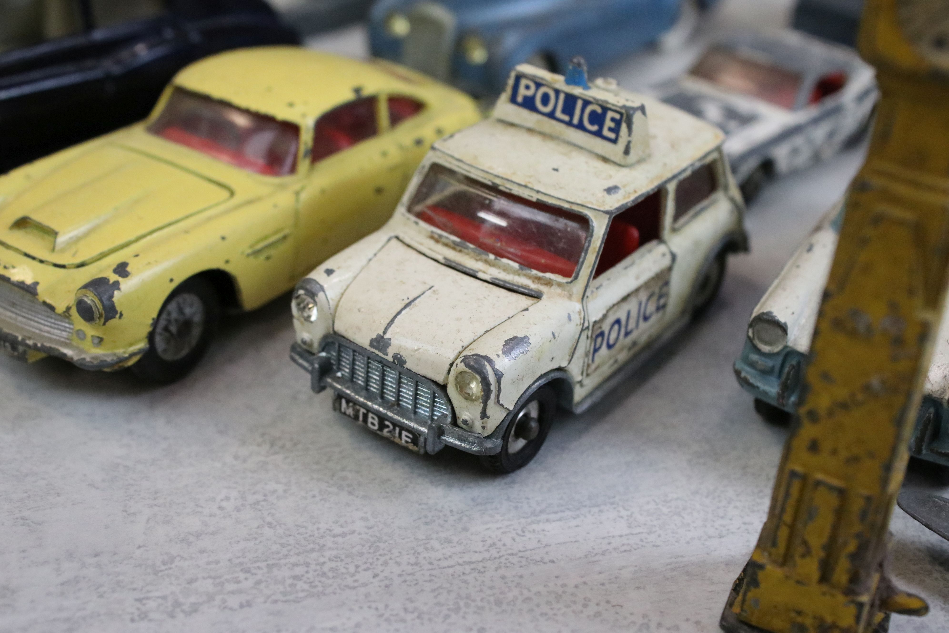 Over 110 Play worn diecast models, mainly mid 20th C, to include Dinky, Corgi, Matchbox and Crescent - Image 8 of 11