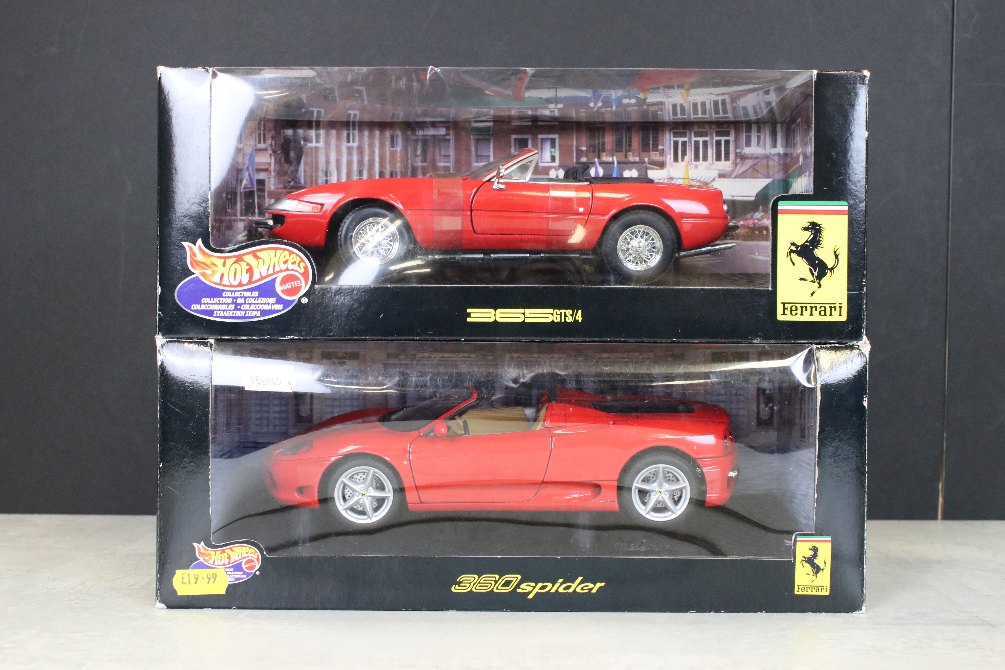 Eight boxed 1/18 Mattel Hot Wheels Ferrari related diecast models, to include 23922 F512M 1994, - Image 8 of 17