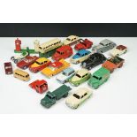 Around 20 play worn mid 20th C Dinky & Corgi diecast models to include road and commercial