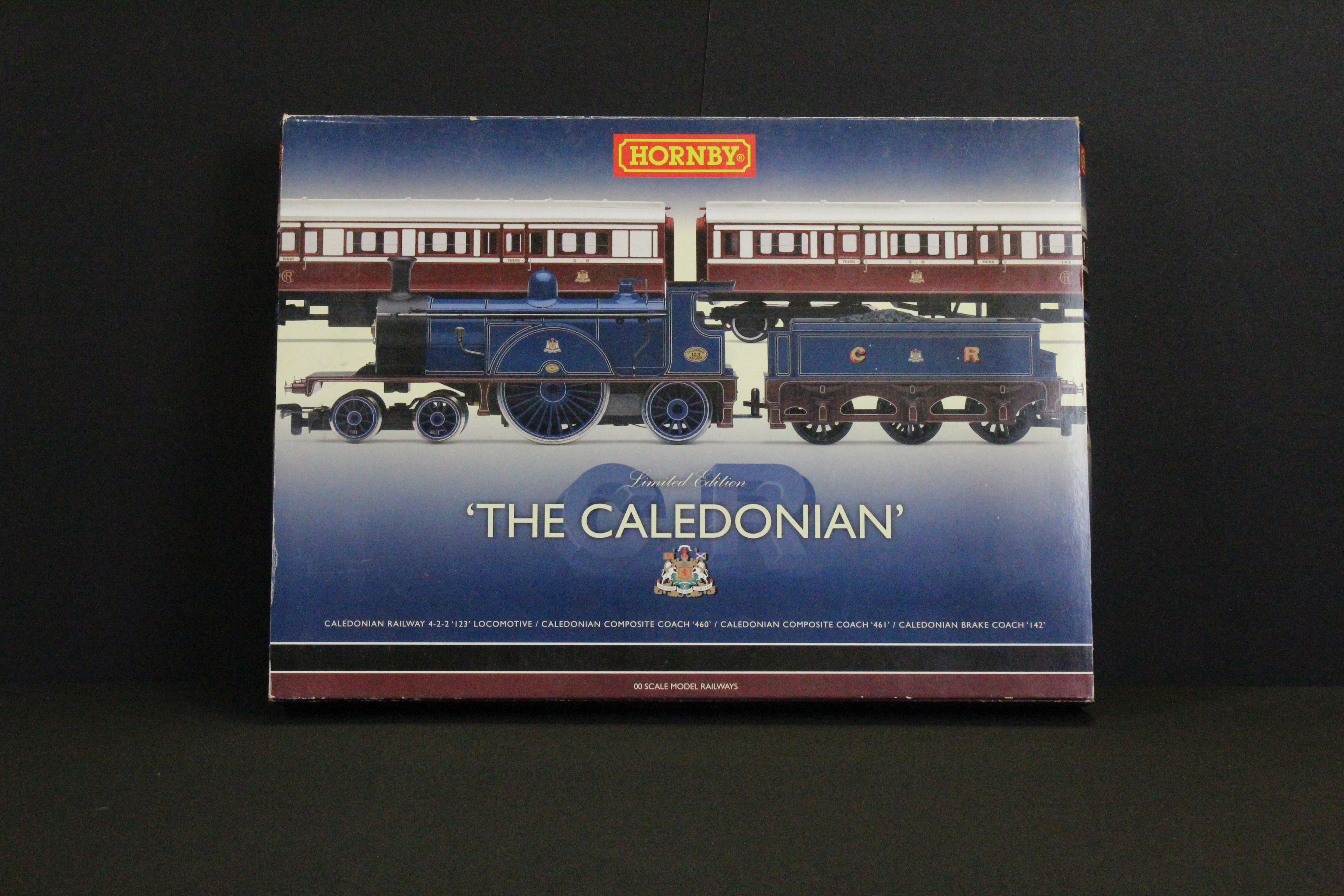 Boxed ltd edn Hornby OO gauge R2610 The Caledonian Train Pack, complete with certificate