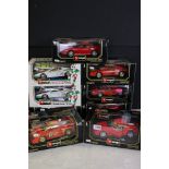 12 boxed Burago 1/18 diecast Ferrari models, to include Diamonds 3007 250 Testa Rossa (1957), 3011