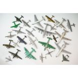 26 Dinky diecast model planes, showing play wear / repaint, to include French 80F Caravelle SE