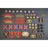 A Small Group Of British Military Collectables To Include Medal Bar, Badges And Buttons Mostly