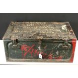 A British Military Metal Ammunition / Storage Trunk Named To Major K. Ashton.