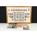 A Framed And Glazed Collection Of Will's Cigarettes Battle Of Waterloo Cigarette Cards Together With