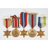 A British Full Size World War Two Medal Group Of Four To Include The 1939-45 Star Medal, The