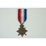 A British World War One Full Size 1914-15 Star Medal, Named And Issued To No.13597 Private J.