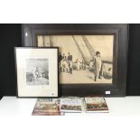 Two Framed Napoleon Prints Together With Associated Historical Reference Books.