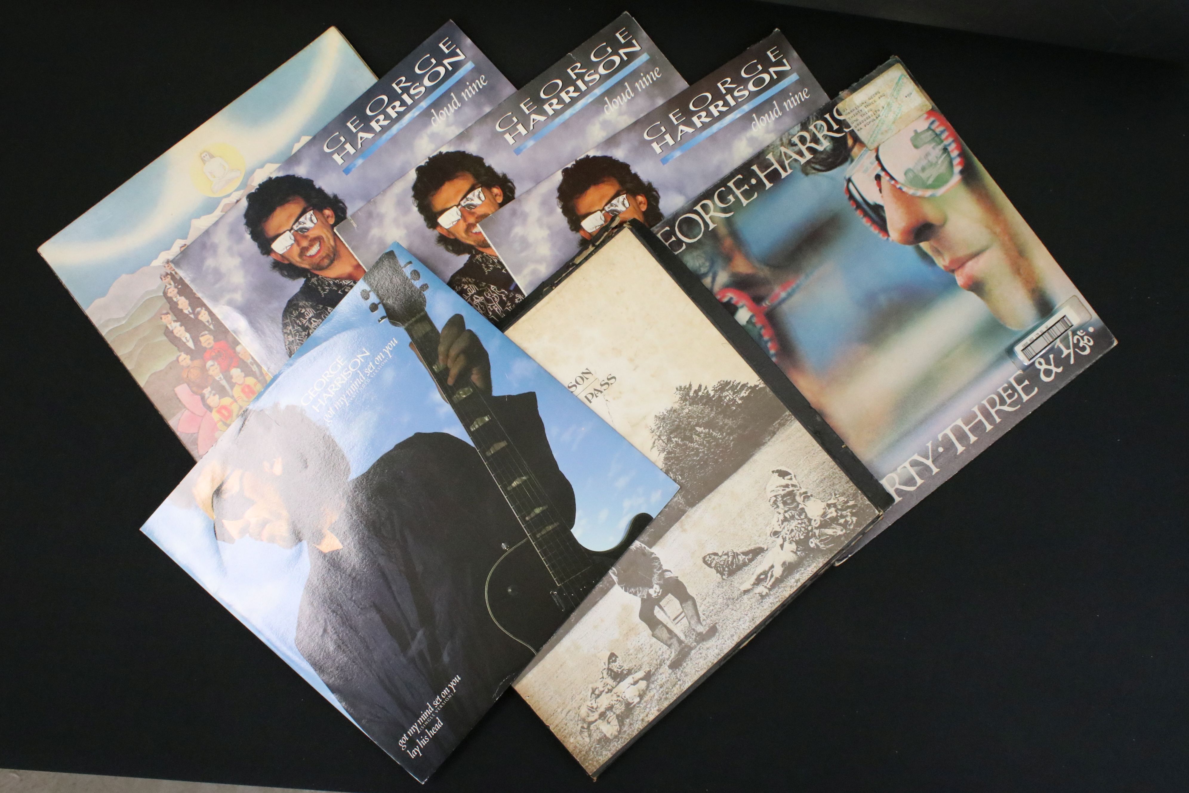 Vinyl - 5 George Harrison LPs, 1 12" single, 1 box set to include All Things Must Pass box set, - Image 2 of 2