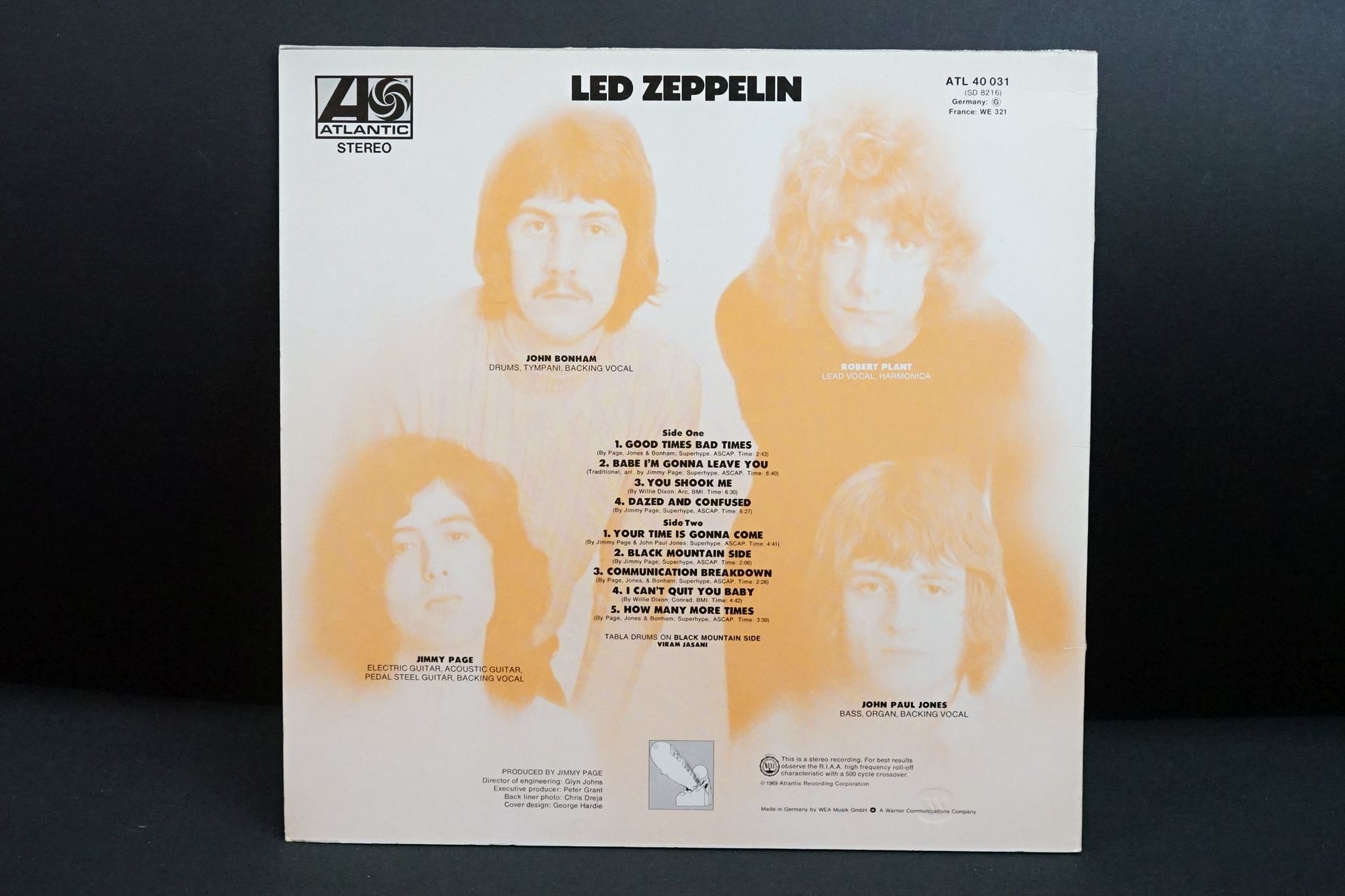 Vinyl - 3 Led Zeppelin LPs to include One (ATL 40031) green and orange Atlantic labels German press, - Image 10 of 18