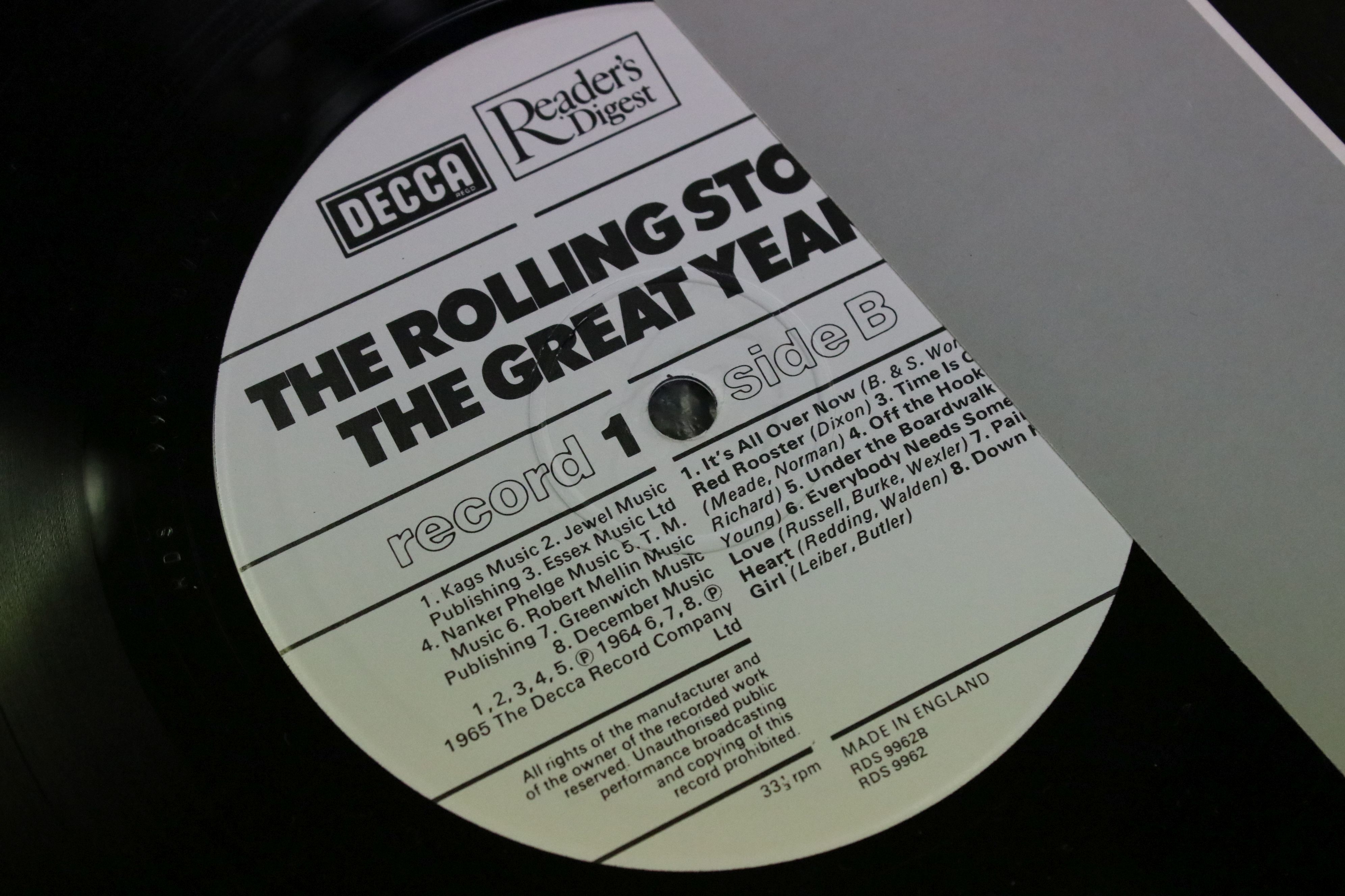 Vinyl - The Rolling Stones The Great Years Box Set on Readers Digest / Decca 4 LP Box Set, box, - Image 5 of 11