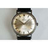 Gents stainless steel Omega Seamaster Deville automatic watch. Replacement strap