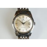 Gents stainless steel Omega Seamaster automatic watch. Date aperture window at 3 o'clock. Original