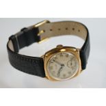 Gents Limit III 9ct gold cased watch. Replacement strap.