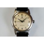 Gents stainless steel Omega Seamaster automatic watch. Replacement strap