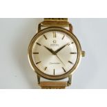 Gents 9ct gold Omega Seamaster Automatic circa 1960's. Replacement 18ct strap with B&S makers mark