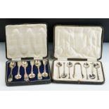 Victorian cased set of six silver teaspoons, in the thread and shell pattern (London 1869, Henry
