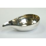 George II silver pap boat of typical plain polished form, London 1739, maker Richard Bayley,