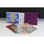 A small collection of Royal Mint uncirculated coin sets to include Golden Jubilee crown, 2001