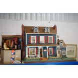 Franklin Mint ' Heartland Hollow ' large painted wooden dolls house & hardware store with garden