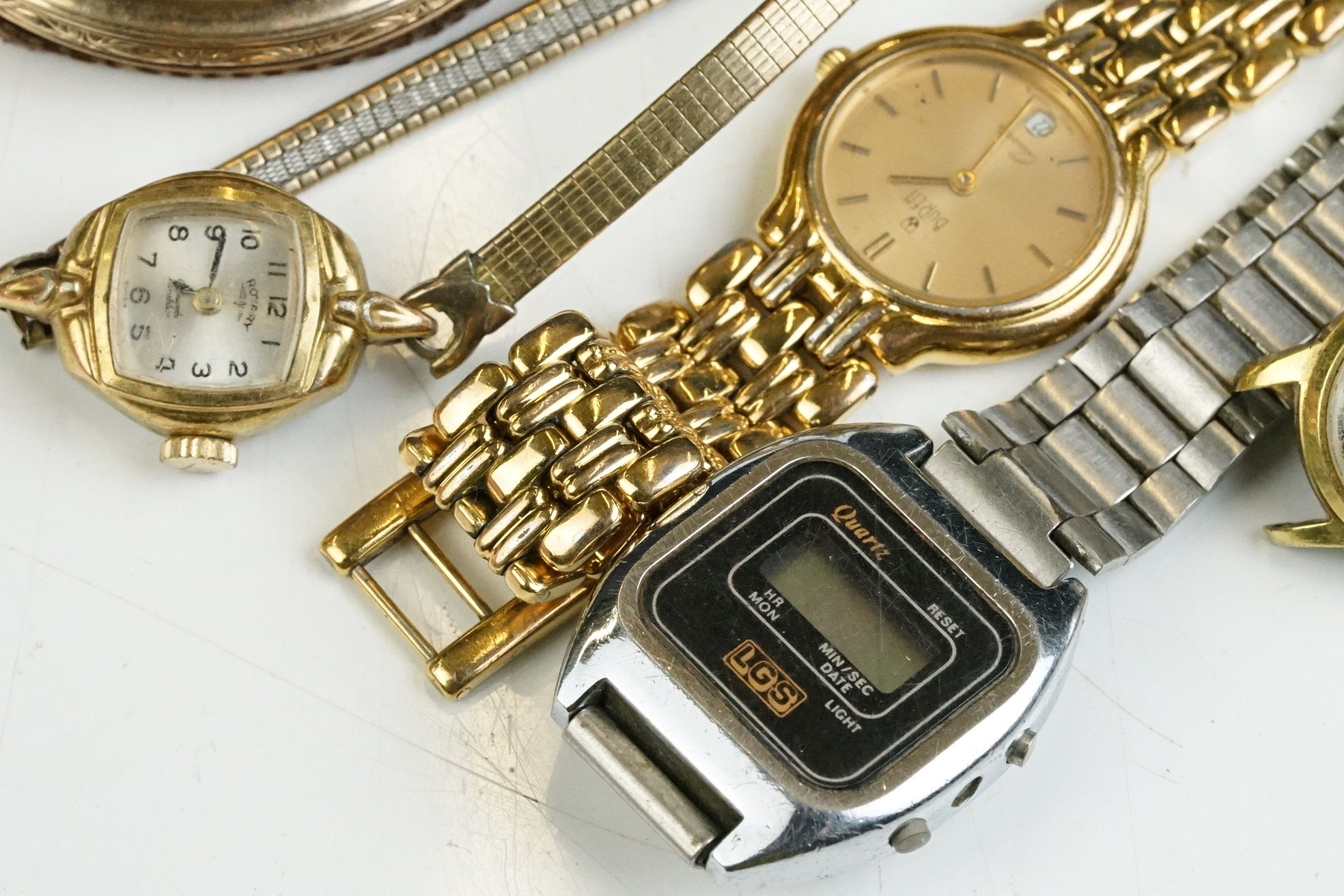 A small collection of ladies wristwatches together with a gold plated full hunter pocket watch. - Image 4 of 7