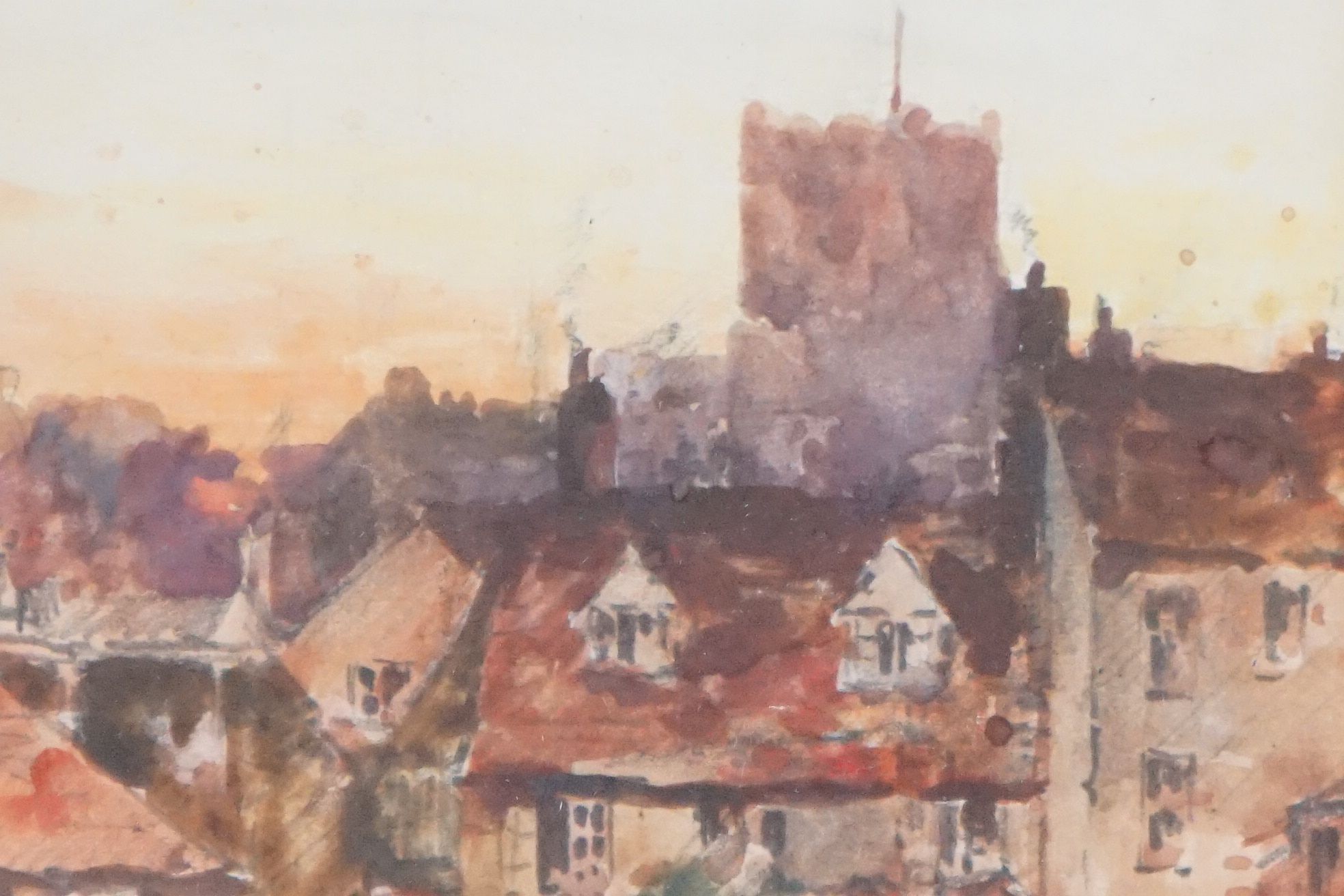 John Terris R.I. , R.S.W (Scottish 1865-1914) Watercolour of Riverside Village, signed lower - Image 3 of 6