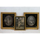 Peltro William Tomkins, Pair of Antique Oval Stipple Engravings including ' a Cottage Girl