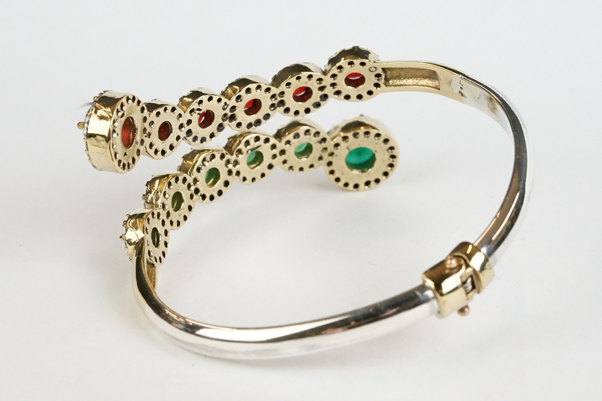 Silver and Semi Precious Stone Bangle - Image 2 of 8