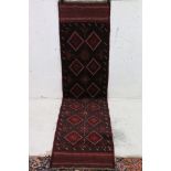 Hand Knotted Woolen Meshwani Runner Rug, 240cm x 59cm