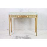 Console Side Table in the 19th century manner with small drawer and raised on square tapering