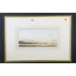Jeremy Hammick (20th century) Watercolour of an African Landscape with mountains in the