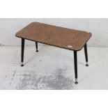 Mid century Retro Coffee Table with burr maple effect top and shelf below, raised on sputnik style