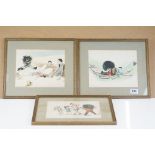 Florence Upton, set of Three Original Victorian Nursery Golly and Dolly Prints