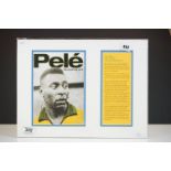 A Pele The Autobiography mounted and Signed cover.