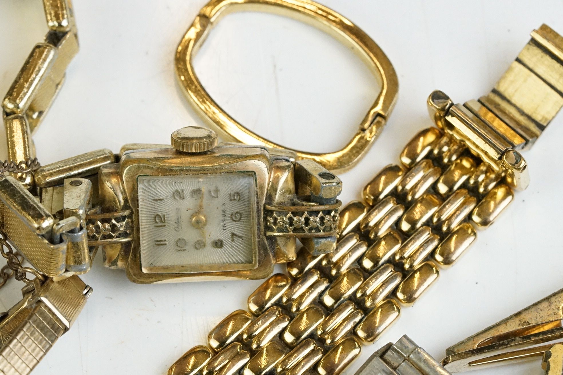 A small collection of ladies wristwatches together with a gold plated full hunter pocket watch. - Image 6 of 7