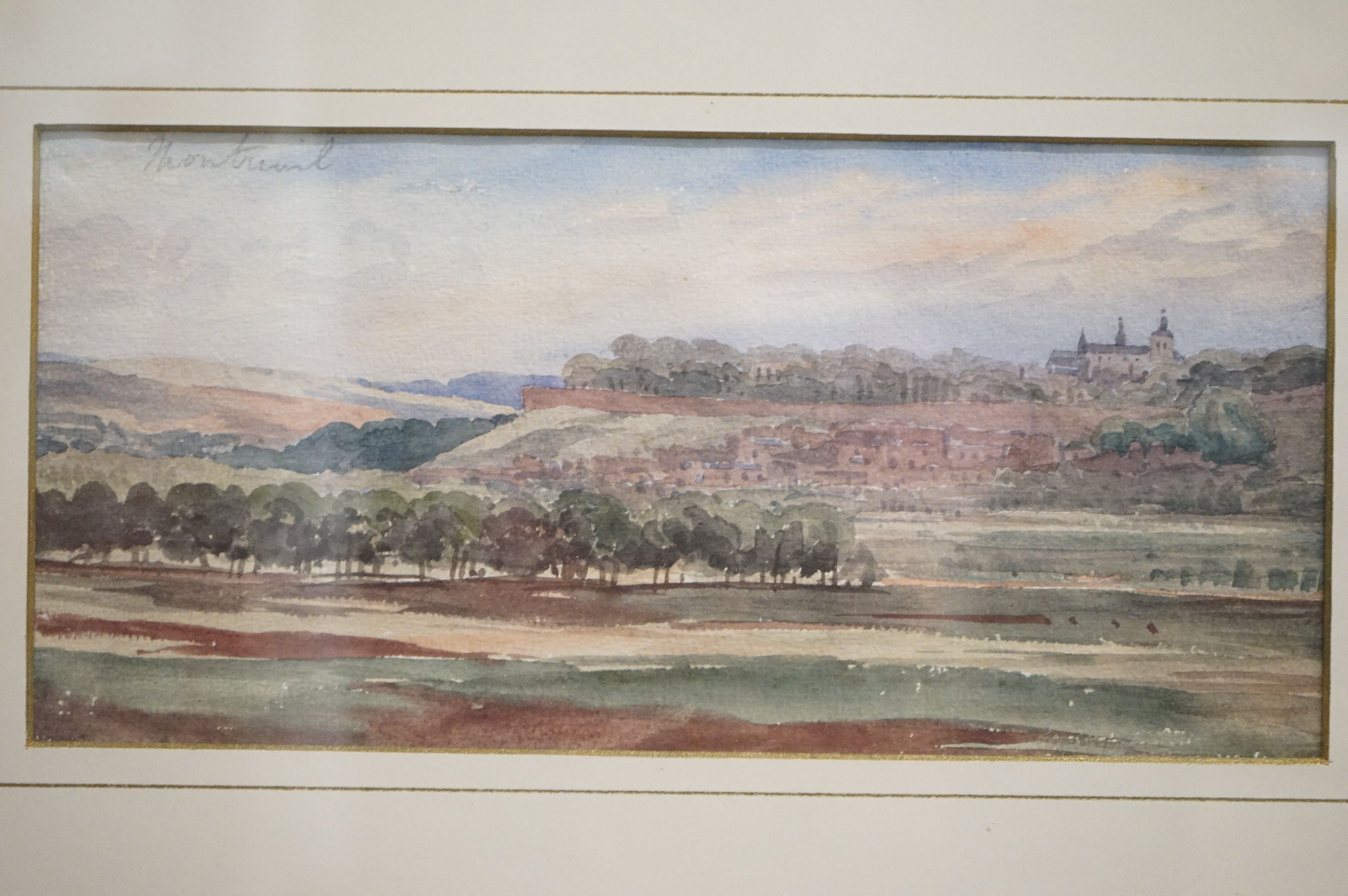 Seven 19th and 20th century Landscape Watercolours including Louis a Johns Watercolour dated 1938, - Image 2 of 8