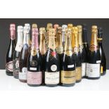 Champagne - Pol Roger & Co Rose 1982 1 bottle, Moet & Chandon 1 bottle, Lorin 1 bottle, and