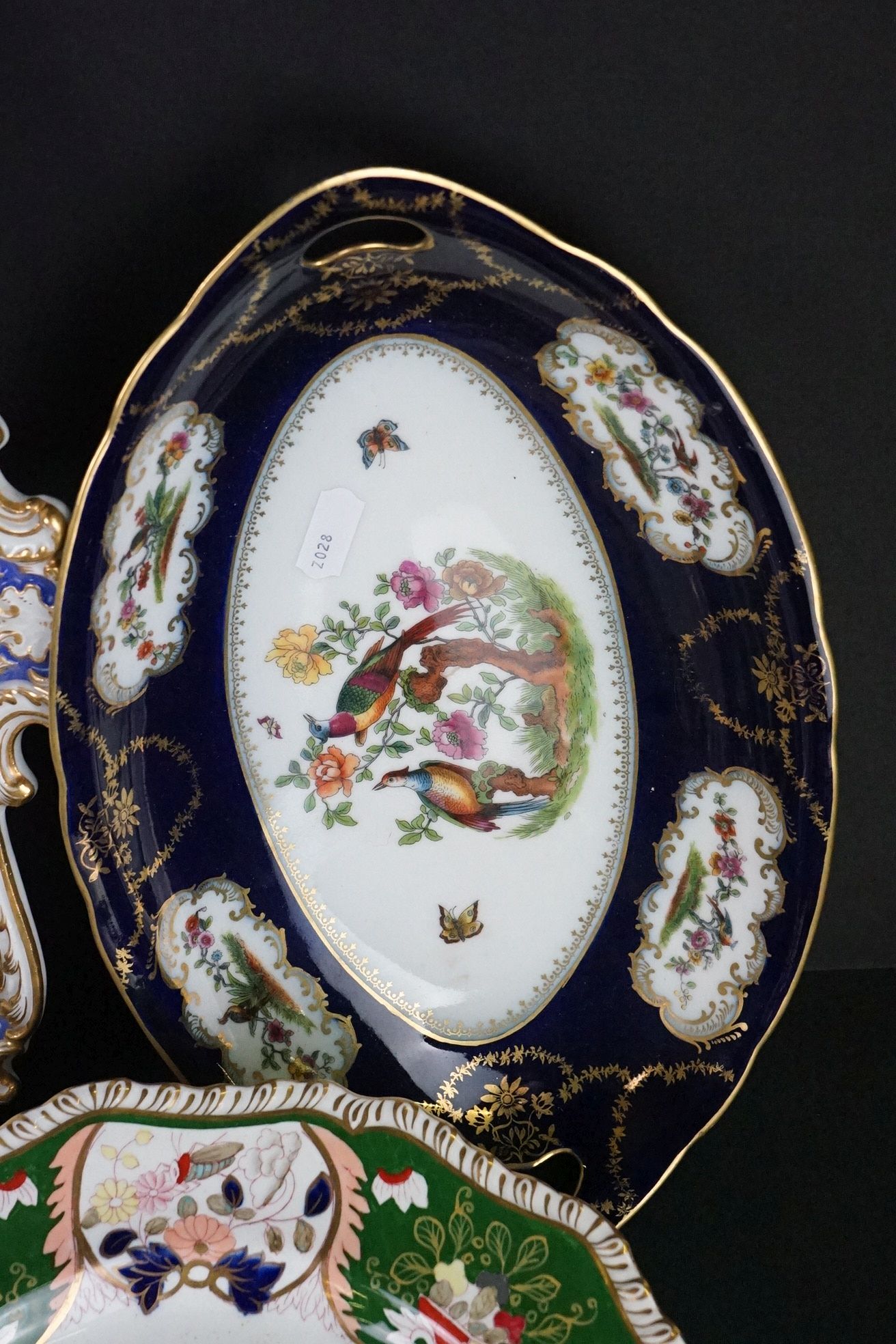 Mixed ceramics to include a Meissen twin-handled cabaret tray with blue glazed decoration, 39cm - Image 5 of 17